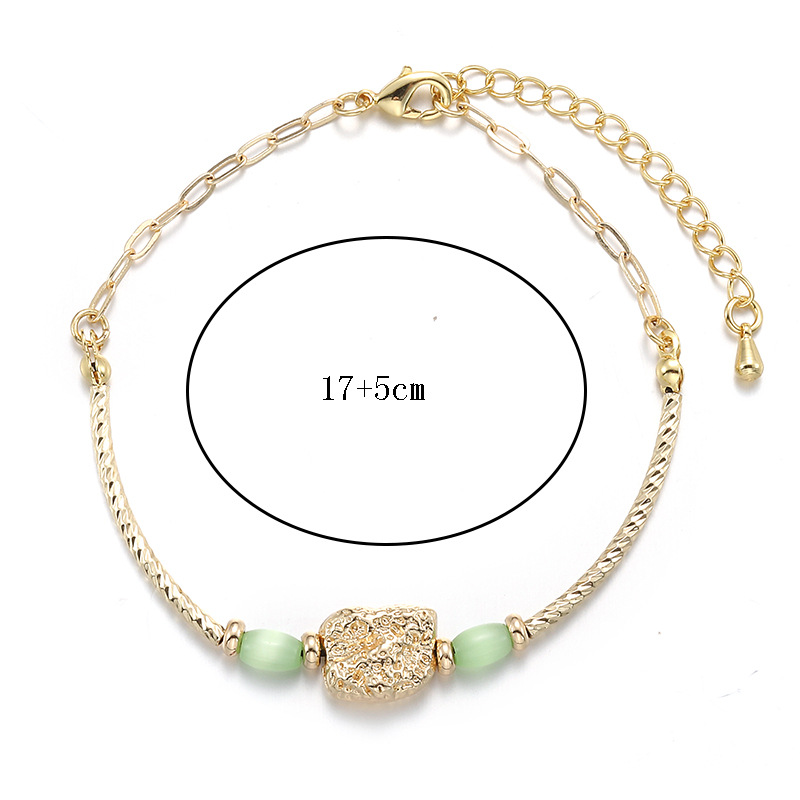 Fashion Geometric Stainless Steel Plating Opal Bracelets