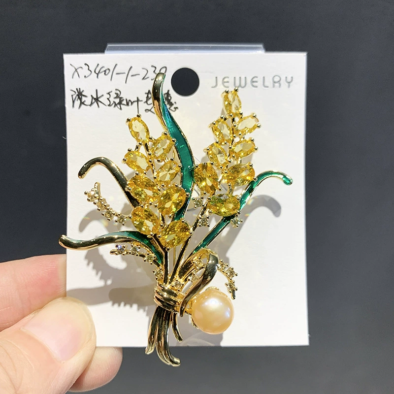 Дили Сюэ Hong Kong стиль литературная wheat ear брошь, осеннее и зимнее пальто темпераментная булавка, маленькая красная книга элитные растения украшения