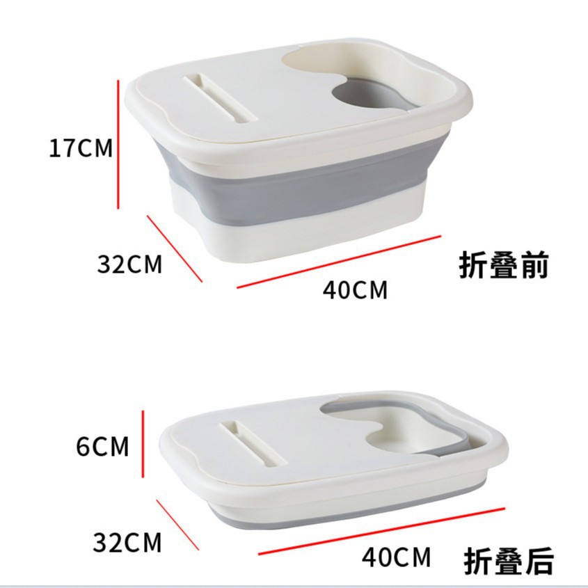 Barril de baño de pies de masaje plegable, baño de pies doméstico, salud de plástico, baño de pies con tapa, baño de pies de masaje de preservación del calor, cubo de baño de pies para adultos