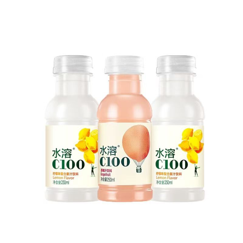 农夫山泉水溶C100小瓶250ml柠檬西柚味复合果汁维C饮料|undefined