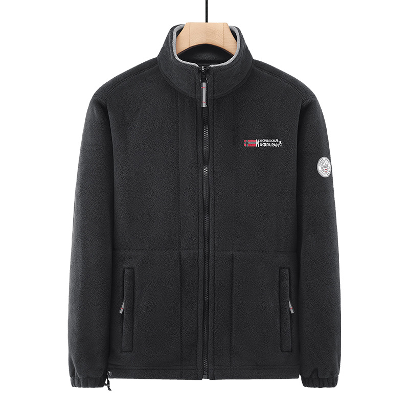 Exportación Noruega de una sola chaqueta de terciopelo gruesa de doble cara chaqueta de terciopelo para hombre de invierno cálido ocio chaqueta de tamaño grande para hombre