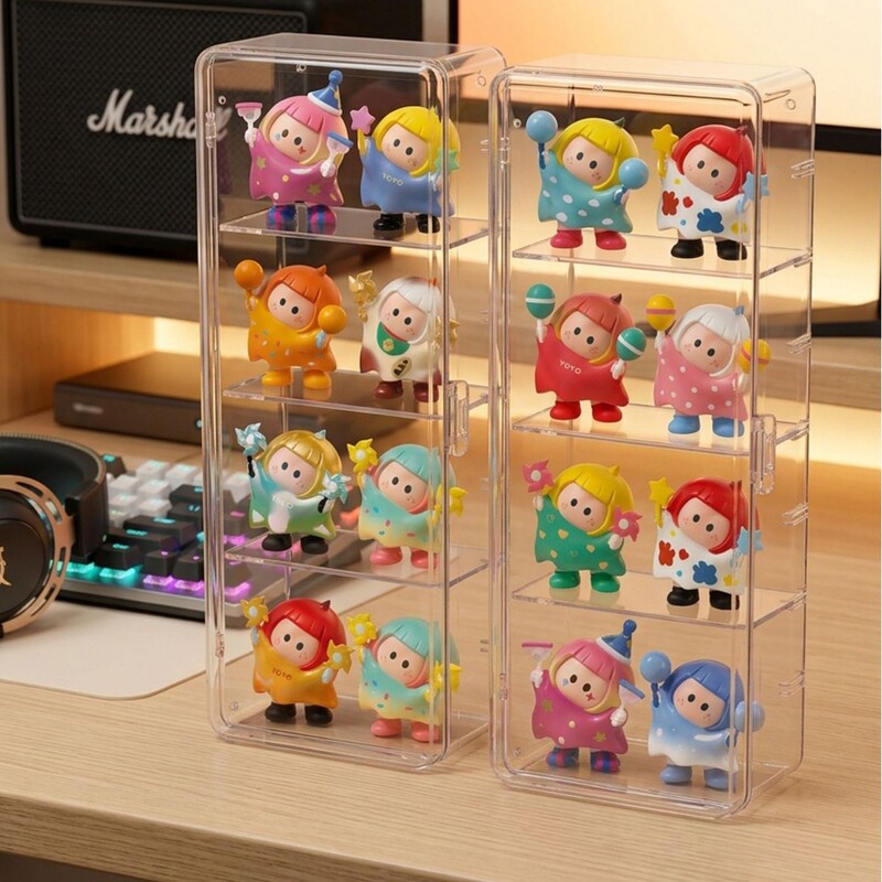 Yoyo Display Box Cute Blind Box Multi-Layer Storage Display Rack Miniso Figurine Transparent Toy Display Cabinet Yoyo Display Box Cute Blind Box Multi-Layer Storage Display Rack Miniso Figurine Transparent Toy Display Cabinet