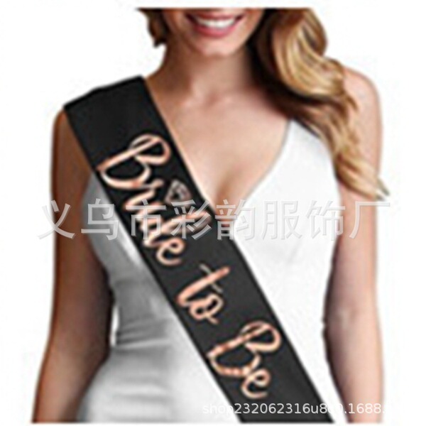 Supply single party BRIDE to be bride's shoulder strap black hot hot…