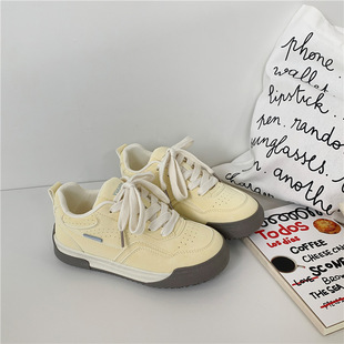 2025 Spring Student New Style Board Shoes All-match Platform Canvas Shoes Women's Harajuku Hong Kong-style Casual Women's Shoes Far Wave 6032