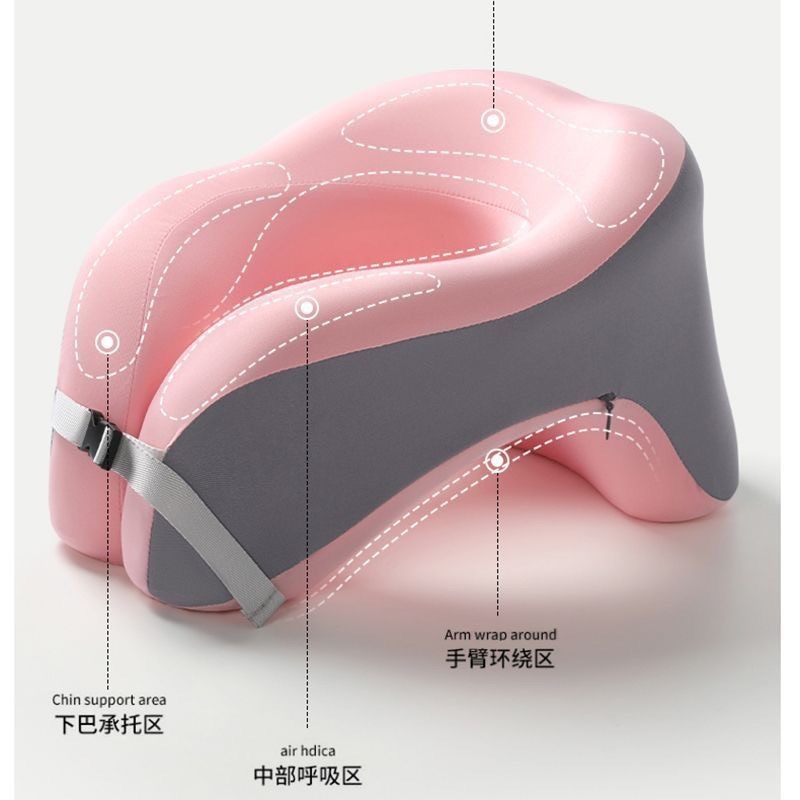 跨境多功能午睡枕 记忆棉U型枕学生午休趴睡枕儿童睡觉抱枕|undefined