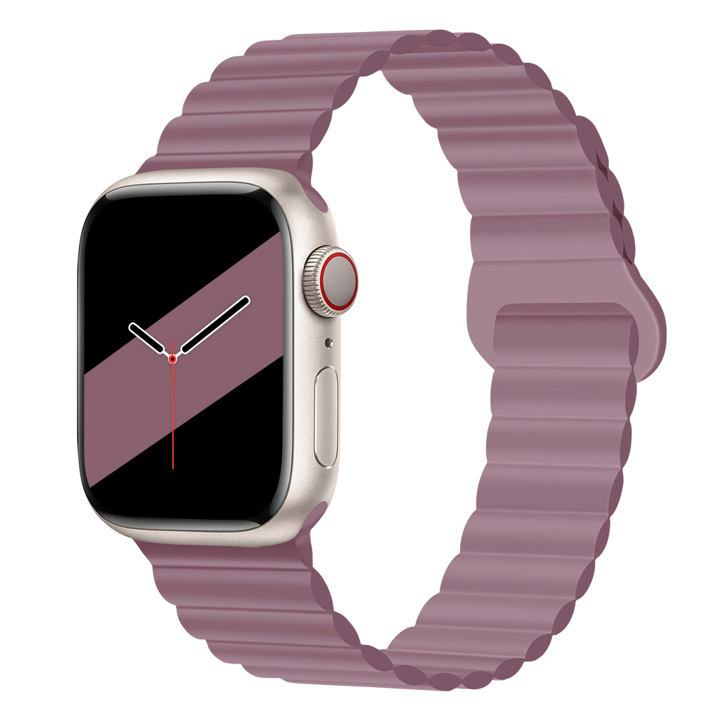 適用iwatchs9ultra1-8世代リンゴ時計バンド磁気吸引時計バンド運動シリコンリンゴ時計バンド