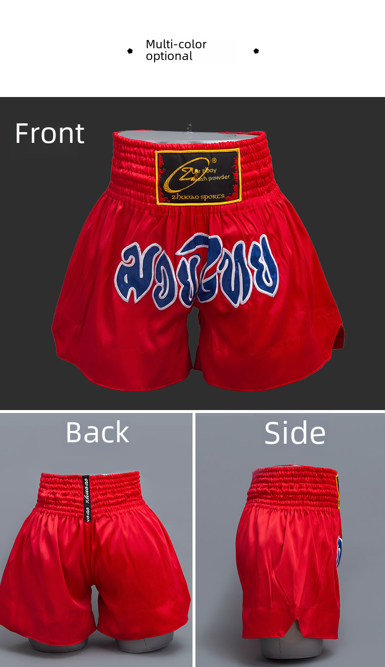 Zhuoao Thai boxing pants fighting pants Thai boxing pants head shorts boxing loose pants training fighting shorts