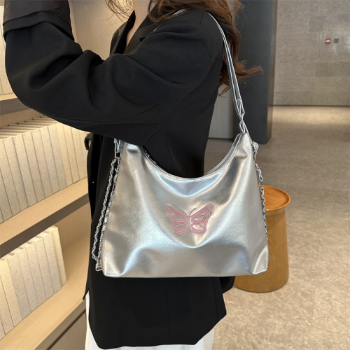 Casual Soft Surface Large Capacity Women's Backpack  New Backpack Fashion Embroidered Butterfly Multi-Purpose Single Shoulder Bucket Bag