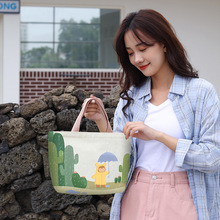 帆布包女卡通帆布小挎包手拎包包ins韩版可爱休闲手提包一件代发