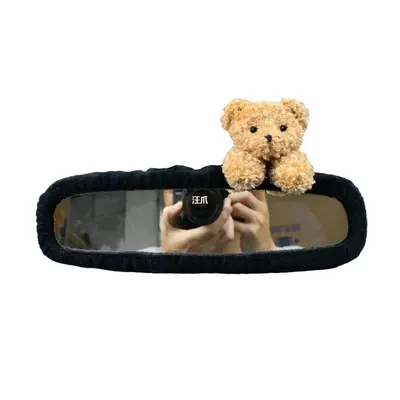 Sürətlər qutusu və əl tormozu başlıqları, creative cute bear car rearview
