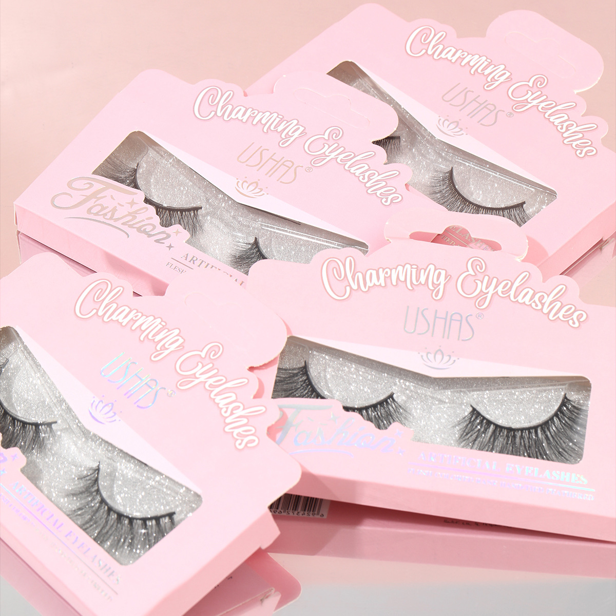 USHAS punto transfronterizo venta caliente maquillaje de ojos 3D grueso conjunto de pestañas falsas
