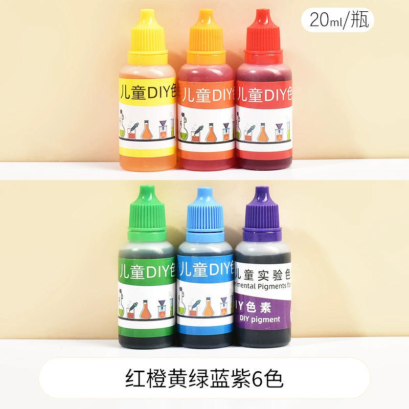 Colorful Mixed Pigment Teaching Aids for Kindergarten Science - 20ml Bottles with Pipette