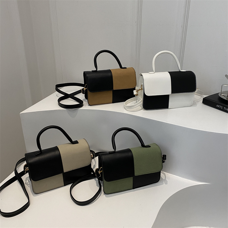 Costura moda textura dama bolso de cercanías 2024 nueva moda estilo occidental bolso de mensajero de un solo hombro pequeño bolso cuadrado marea