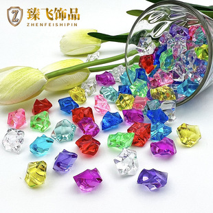 Crystal gemstone ice cubes, fish tank stone acrylic colorful stone children's diamond children's toy gem gemstone seven color stone