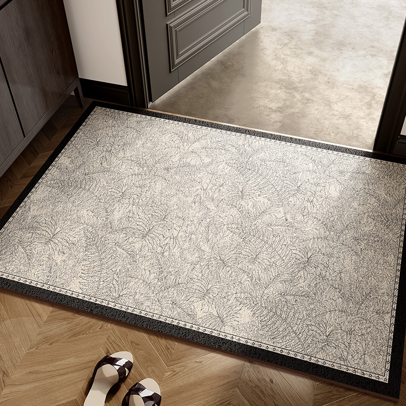 Door High-End Feel Dirt-Removing Silk Loop Foot Mat Entrance Hall Carpet Dirt-Resistant Non-Slip Customizable_voghion.com
