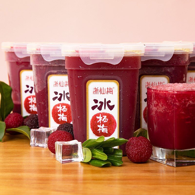 浙仙梅冰杨梅汁果蔬汁仙居杨梅汁冷饮酸梅汤网红饮料386ml*24瓶