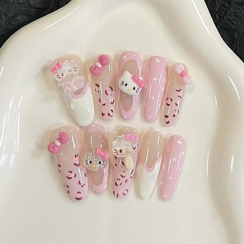 Wearable Hand-worn Armor New Cartoon Cute Long Leopard Manicure Patch Removable Armor Wholesale