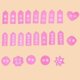 Wishing sticker pure pink