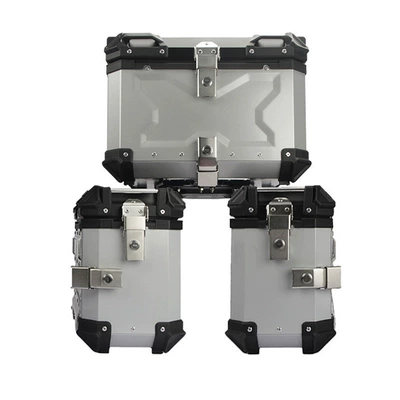 Motorcycle trunk Motorcycle Trunk 28L45L55L65L80L100L Aluminum - 45l38l-ordinary-three-boxes-silver