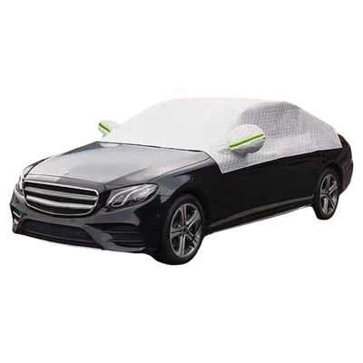 Car Half Cover, Car Cover, Sunshade, Dustproof, Sun Protection, Heat Insulation, Sunroof, Rain and Snow Protection, Half Body Front Shield, Frost Protection Thickened Cover (Car snow shield) - default-item-aluminum-film-lightweight-model-for-sedans-only-please-note-the-model-when-placing-an-order