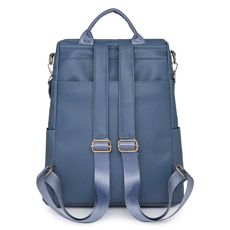 2025 nueva mochila de PU para mujer casual de moda clásica retro de gran capacidad mochila escolar para estudiantes