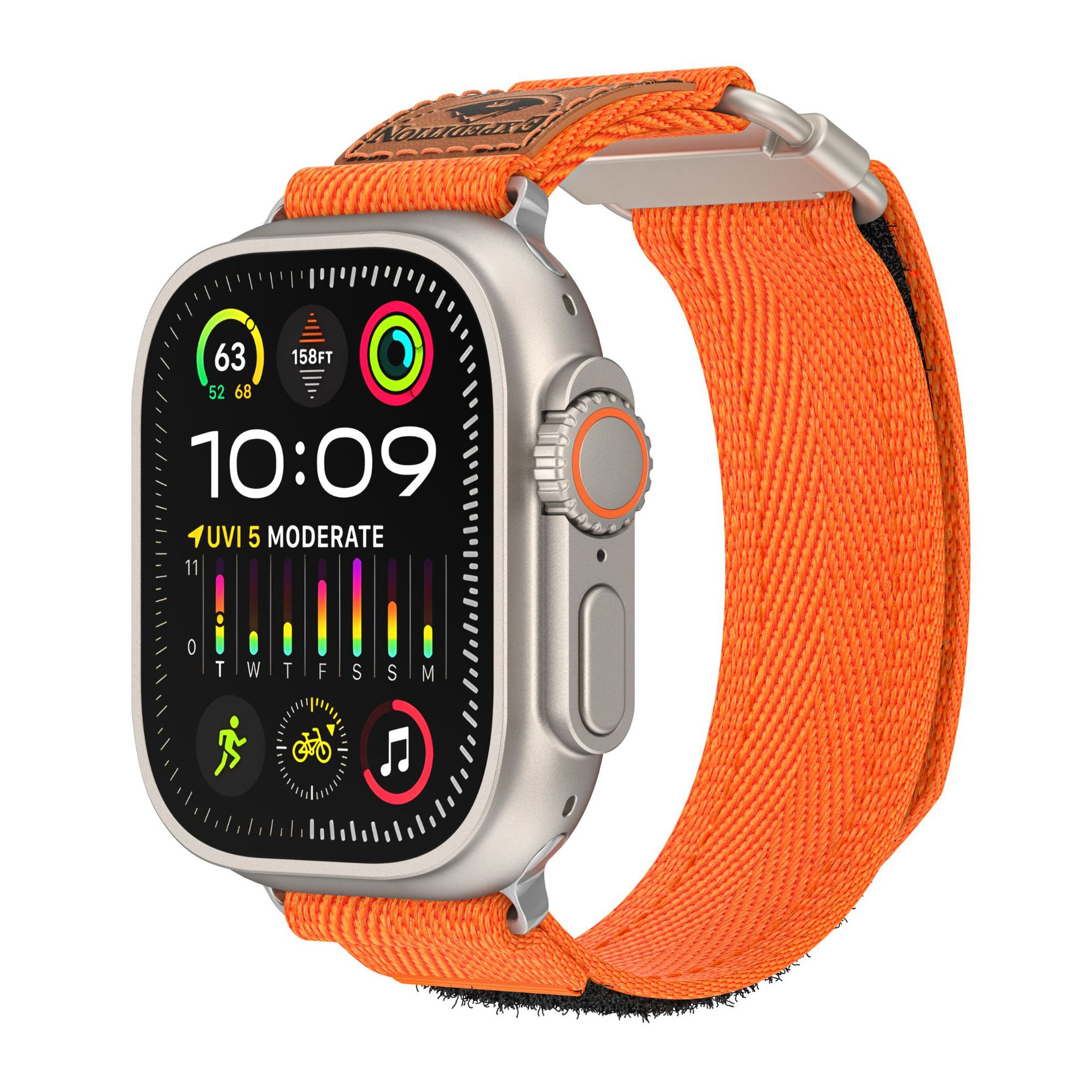 適用AppleWatch789代表帶iwatch尼龍時尚皮標迴環手錶帶 蘋果手錶