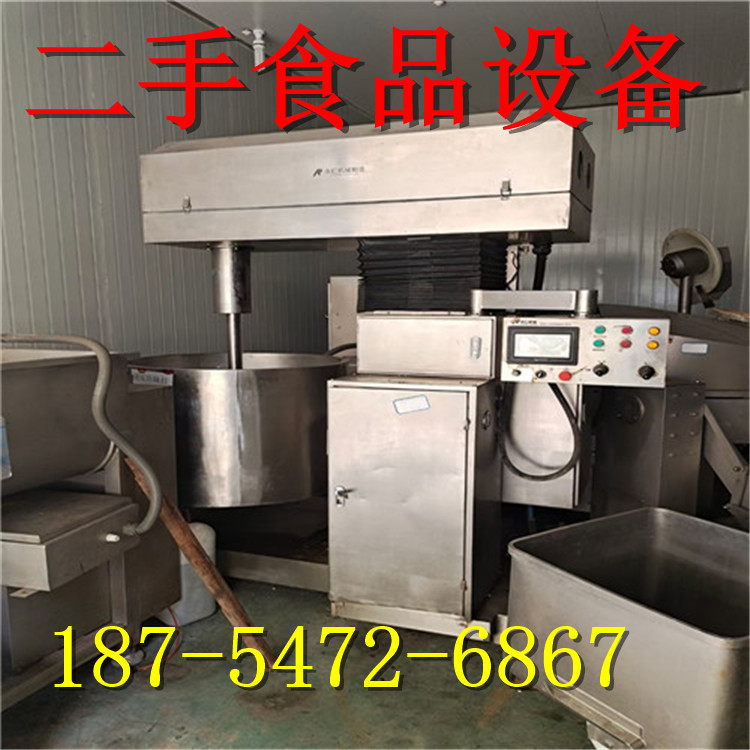 二手刨片机 拌馅机 泵浦机 丸子机 水煮线 一吨双螺旋速冻机