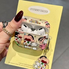 漫画クレヨンしんちゃん AirPods Pro 保護ケース 1/2 世代 Bluetooth ヘッドフォンカバー AirPods 4 世代に適しています