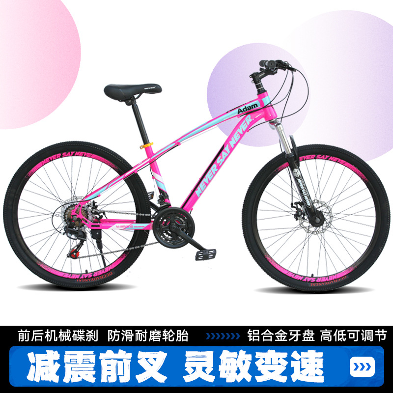 Bicicleta de montaña para adultos ligera y portátil hombre de doble cilindro amortiguador de velocidad cambiante bicicleta al aire libre para jóvenes vehículo de carretera