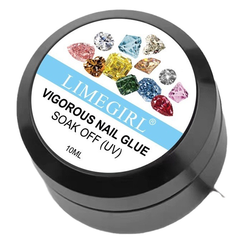 Amazon Venta caliente esmalte de uñas pegamento traje cristal fototerapia pegamento brillo color sólido esmalte de uñas pegamento extensión pegamento traje