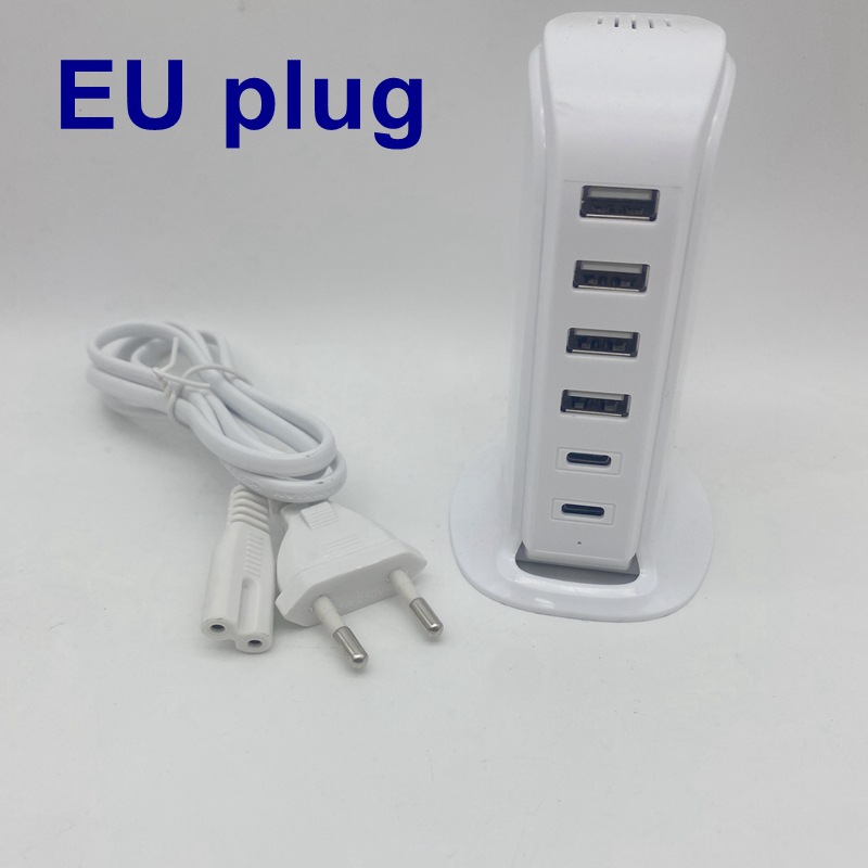 Cargador de múltiples funciones portátil de viaje de escritorio Tipo-c dual del cargador del velero del USB del multi-Puerto elegante