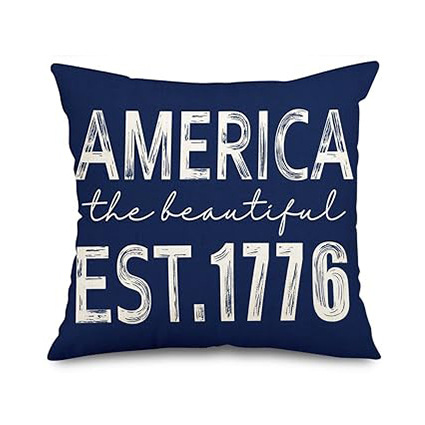 Transfronterizo Día de la Independencia de Amazon impresión lino almohada funda aniversario para celebrar el hogar vestido almohada funda mayorista