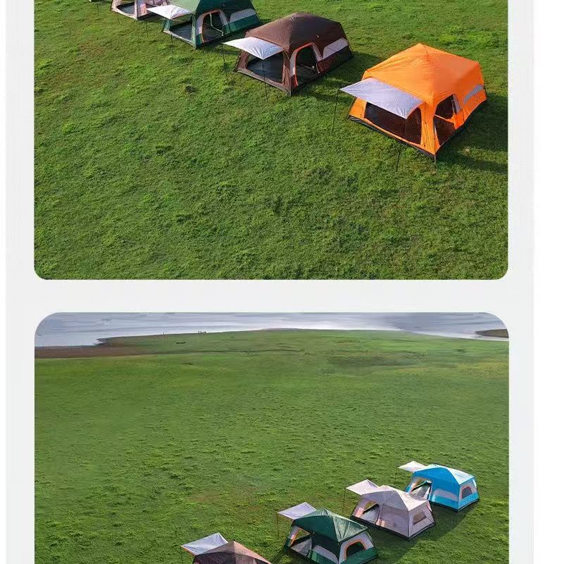 Wholesale Tent Outdoor Two Rooms and One Living Room 3-5 People Sunshade and Sun Protection Camping Overnight Convenient Large Canopy Tent
