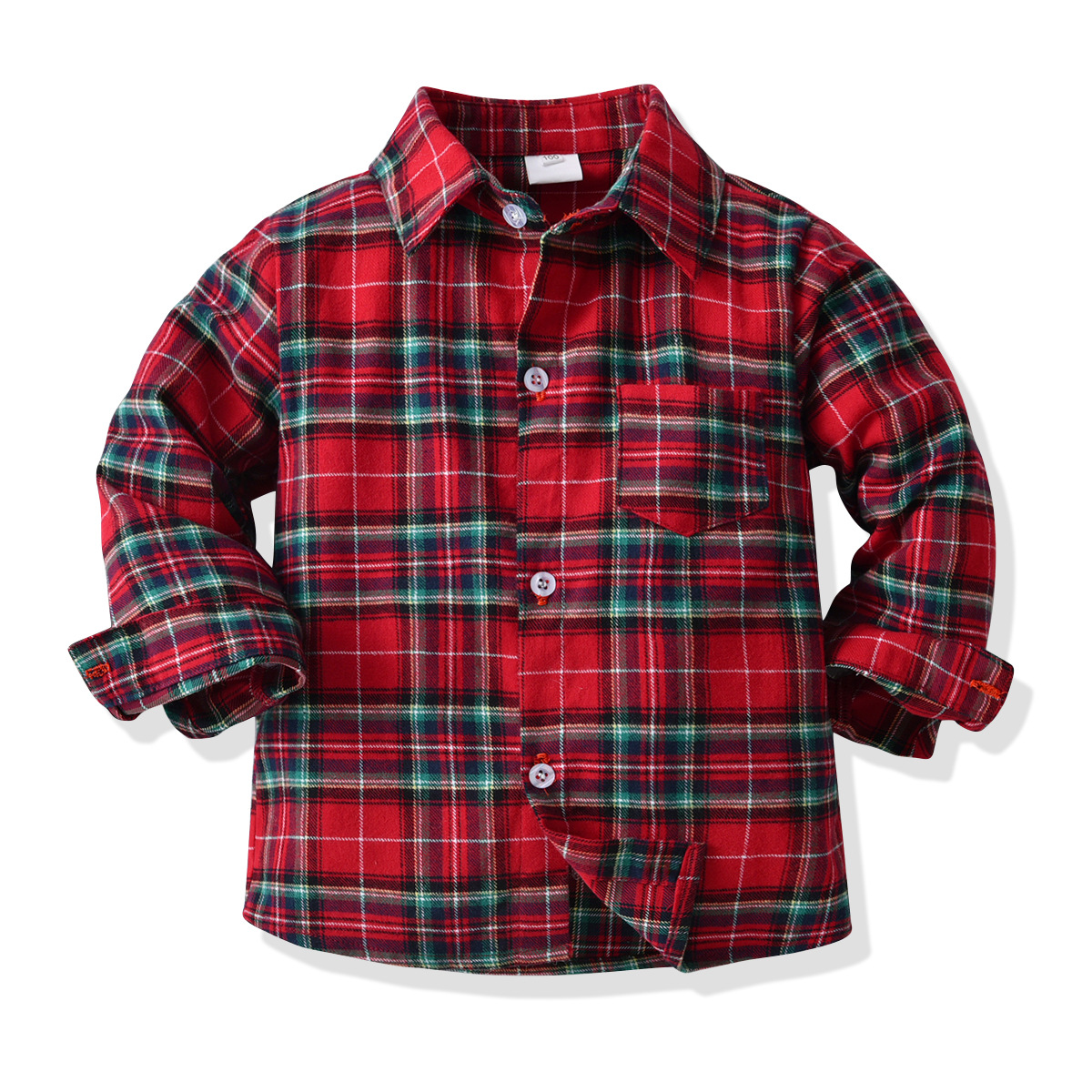 Décontractée Plaid Bouton Coton T-chemises & Chemises display picture 1