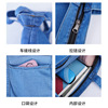 Fashionable shopping bag, denim trend retro shoulder bag, Korean style