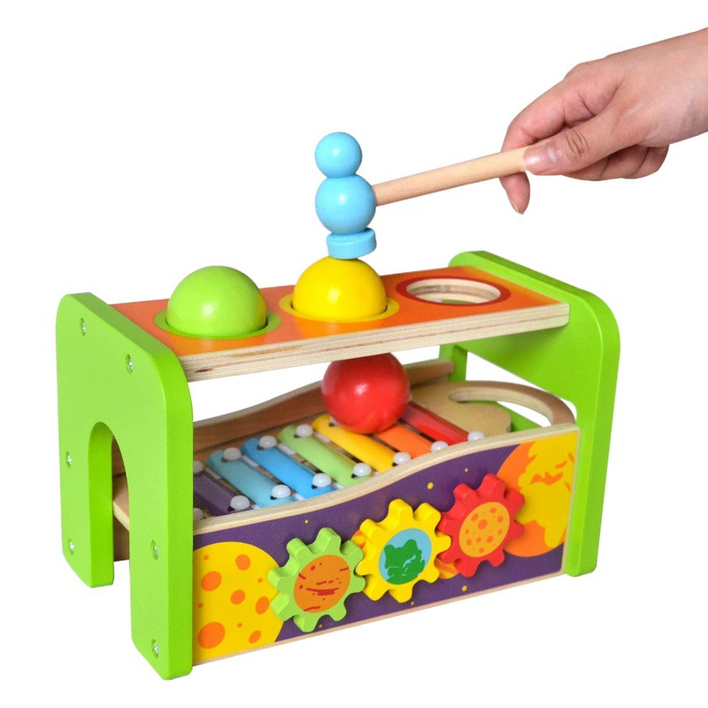 Деревянные музыкальные игрушки для раннего развития детей, развивающие игрушки для малышей, деревянные интерактивные музыкальные инструменты для родителей и детей с функцией распознавания цветов оптом