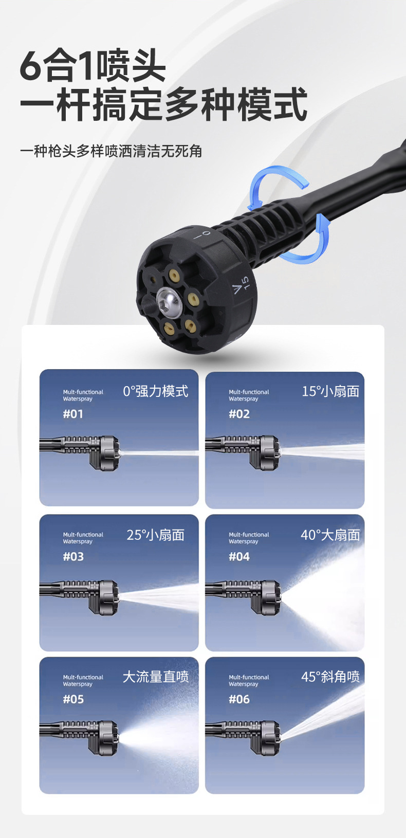 [New Double Pins] Wireless Car Washing Machine Portable Car High Pressure Water Gun Lithium Battery Home Car Washing Handy Gadget