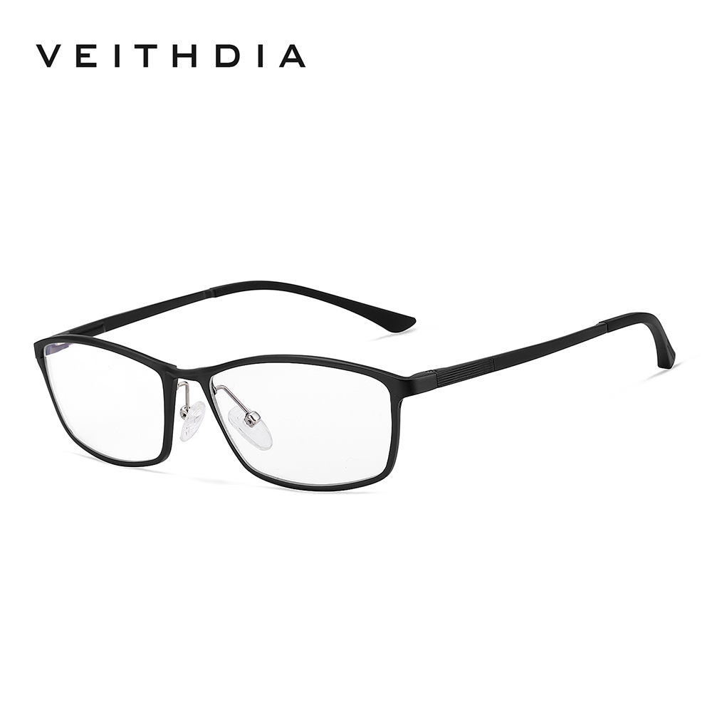 Marco de apertura de marco completo aluminio magnesio anti-luz azul espejo óptico de miopía marco hombre cuadrado simple negocio cómodo 8708