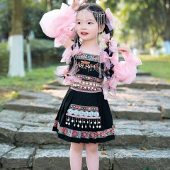 エスニック風プリンセスドレス 女の子 民族衣装 女の子服 人気の2点セット ネットセレブ