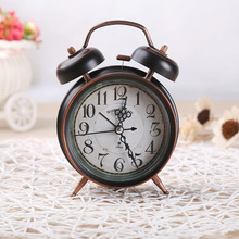 复古钟表双打铃儿童小闹钟3寸 4寸 带夜灯贪睡闹钟小Y16大 Y17