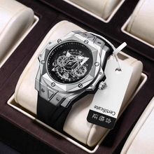 新款大表盘男士手表全自动高档石英款青少年腕表夜光防水日历学生