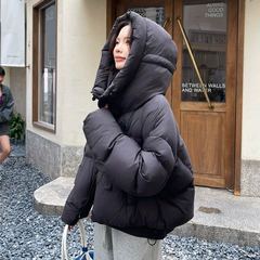 短款羽绒服女冬季2025年新款90白鸭绒加厚外套宽松泡芙面包服韩版