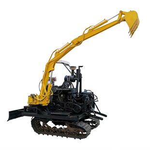 Ward modified water field excavator rotary tiller three-point suspension 8 tons digging rescue winch