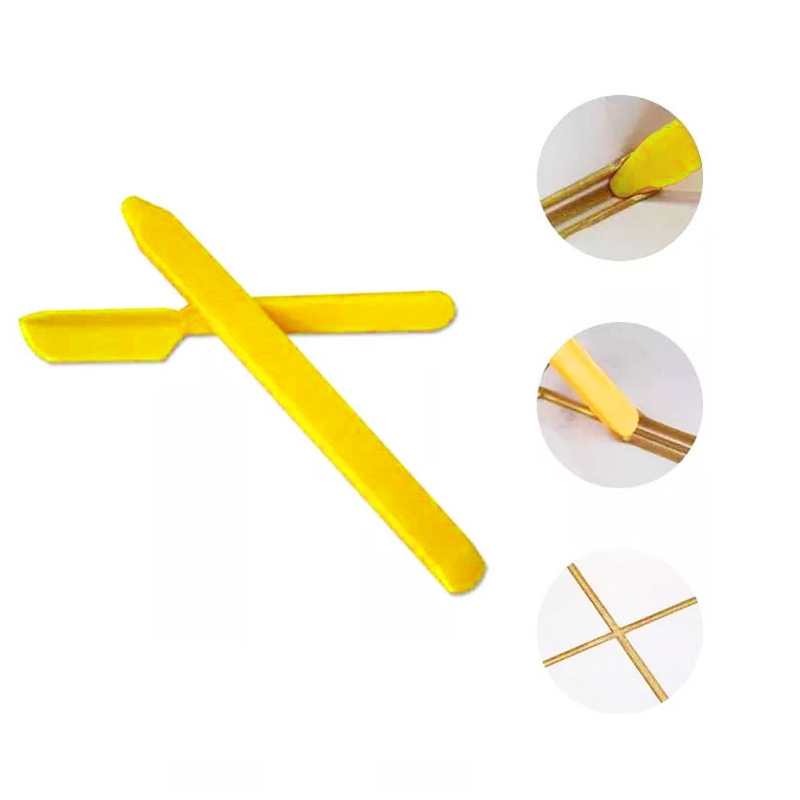 墙地面压缝 阳角阴角修饰 美缝 优质塑料黄色小刮板 可