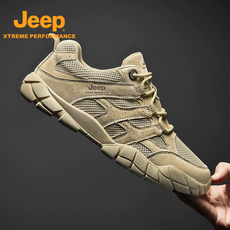 Официальная уличная профессиональная походная обувь Jeep, Мужская дышащая износостойкая походная обувь, легкая Нескользящая дорожная обувь для кемпинга