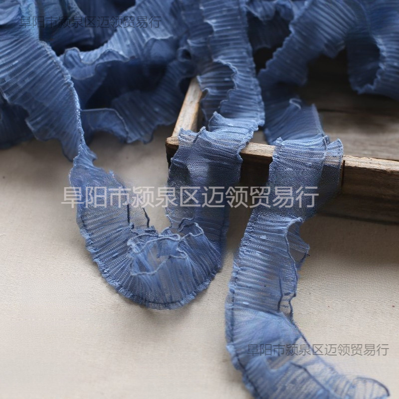 5CM 와이드 웨이브 도트 메쉬 레이스 레이스 레이스 레이스 레이스 패브릭 장식 더블 엣지 액세서리