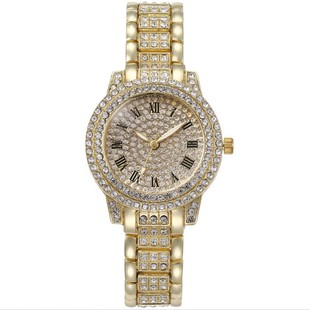 Shake the sound live explosion full diamond Roman pattern cornucopia women's watch women's watch quartz watch factory direct