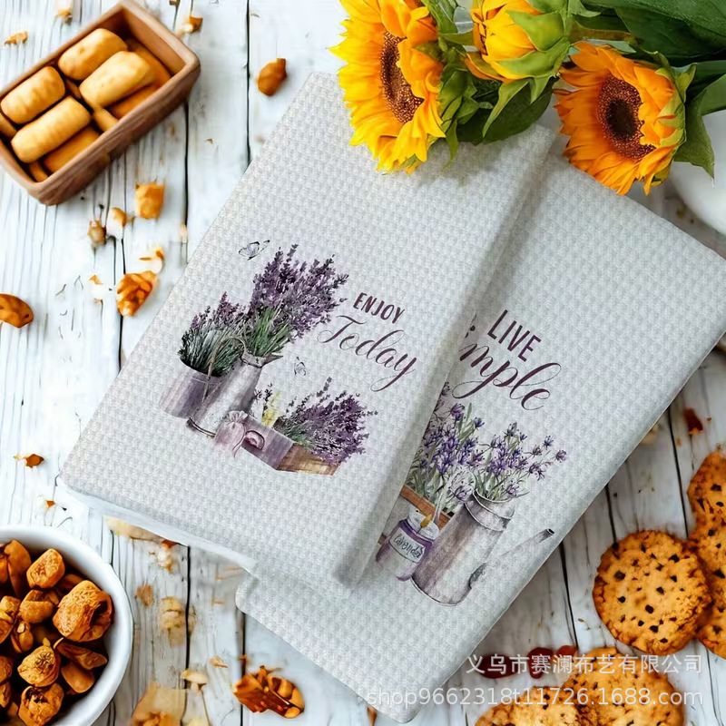 Foreign trade printed kitchen towels, waffle-weave hand towels, Christmas tea towels, Halloween gift towels, printed patterns Foreign trade printed kitchen towels, waffle-weave hand towels, Christmas tea towels, Halloween gift towels, printed patterns