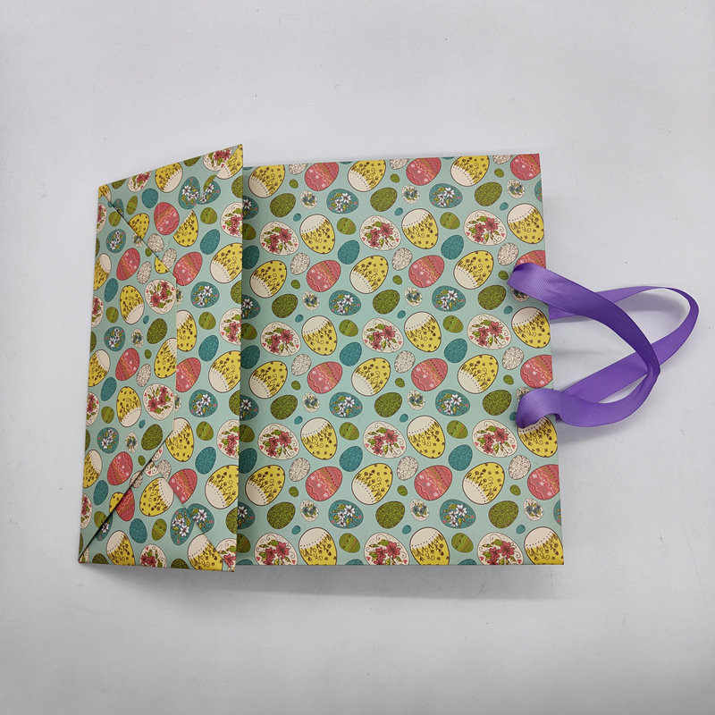 FSC厂家手提袋ins风节日风格印刷白卡纸礼品购物袋收纳纸袋定制