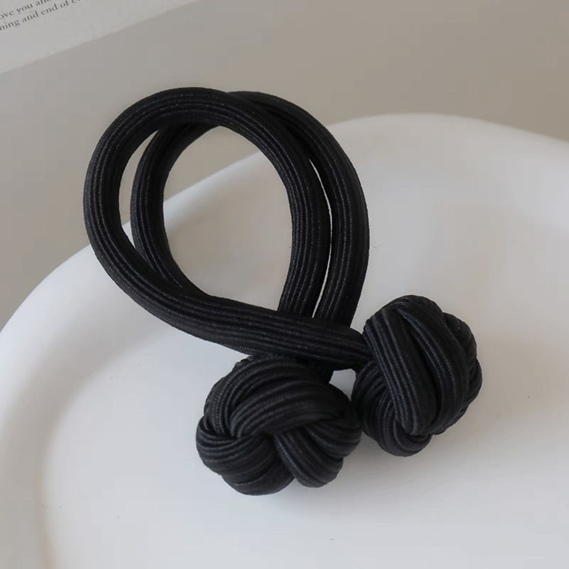 3# Cordón de cabello negro - Single